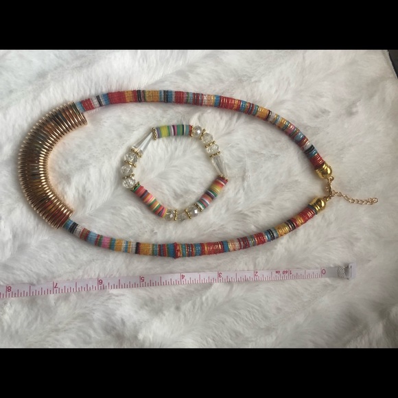Colorful Necklace and bracelet set. - Picture 5 of 7